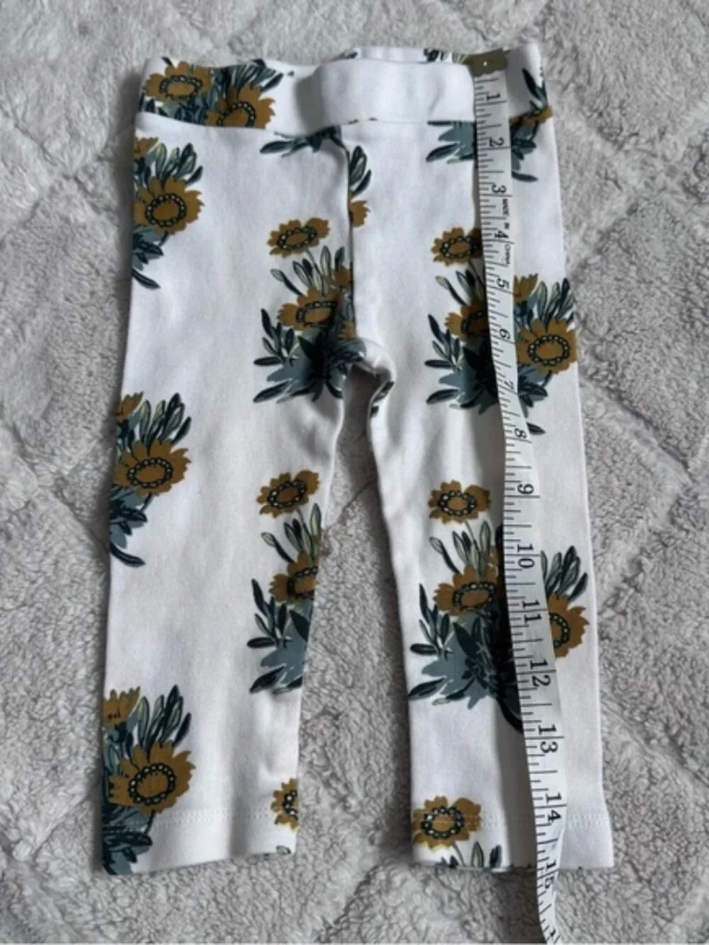 Kate Quinn | Calendula Print Sunflower Leggings | Size 18-24 Months